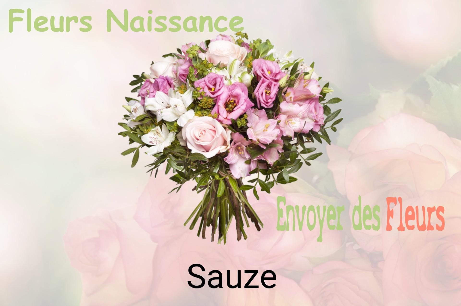 Bouquet de fleurs de naissance livré à Sauze